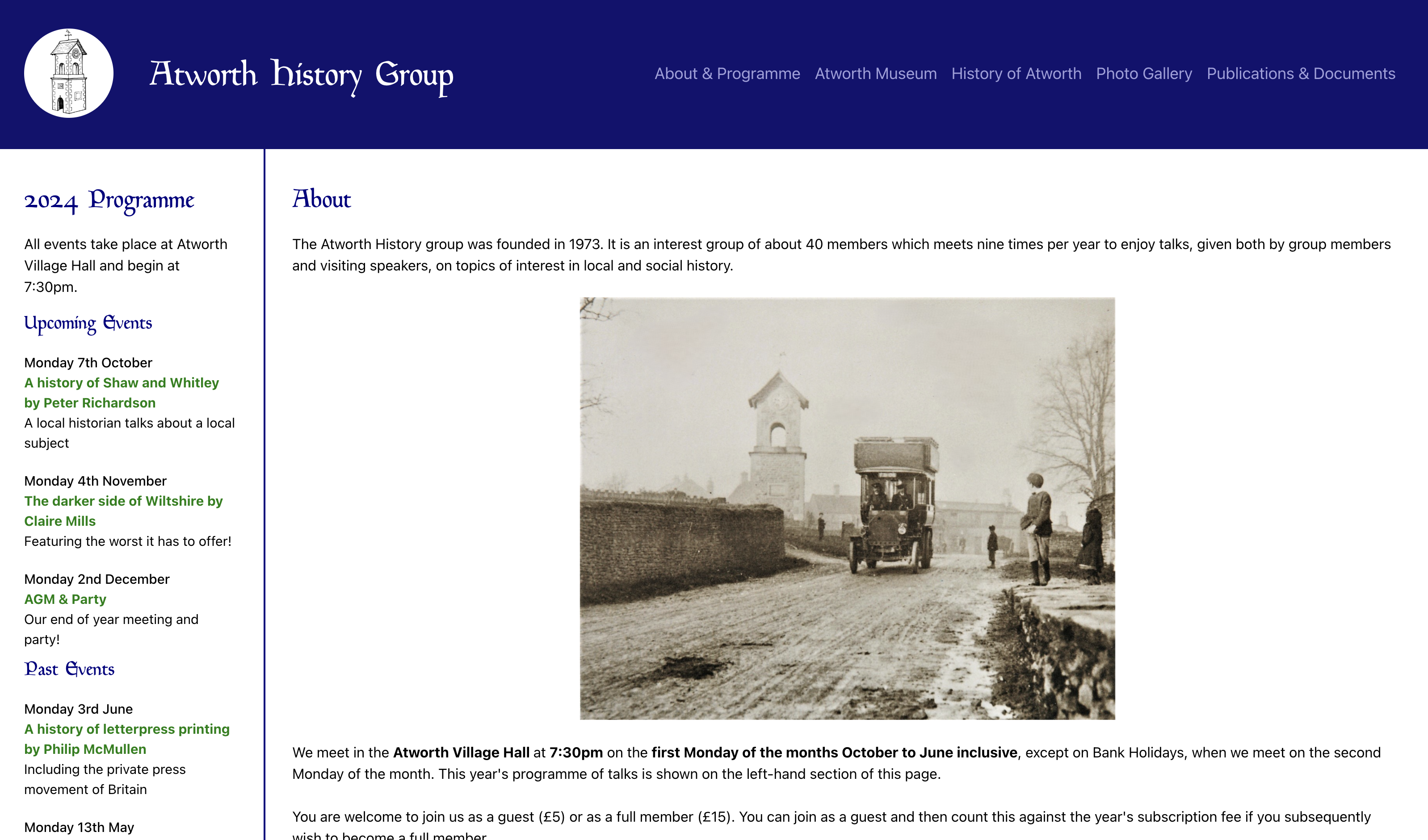 image of Atworth History Group site
