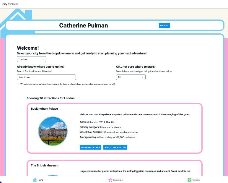 image of City Explorer App